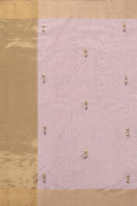 Shop_Weaver Story_Pink Pure Chanderi Silk Zardozi Work Dupatta _Online_at_Aza_Fashions