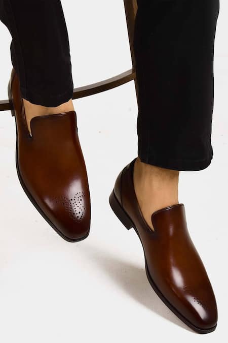 Buy Tan Brown Regular Fit Leather Penny Loafers from Next USA