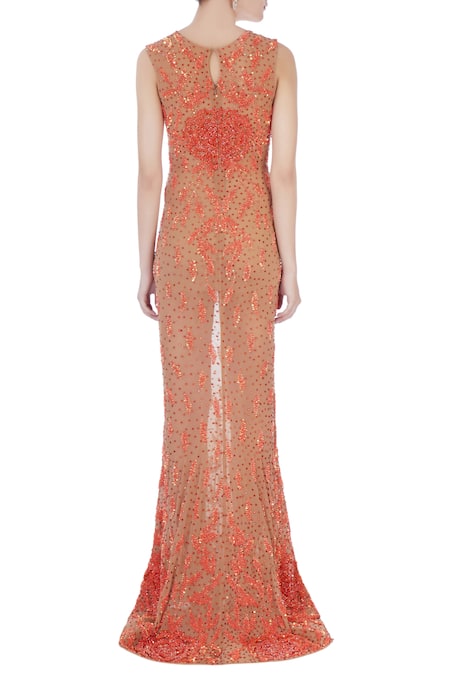 Chisel By Meghna Ramrakhiya Embellished Trail Gown 