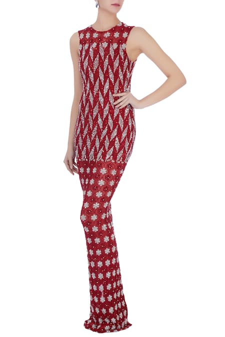 Chisel By Meghna Ramrakhiya Embroidered Gown  