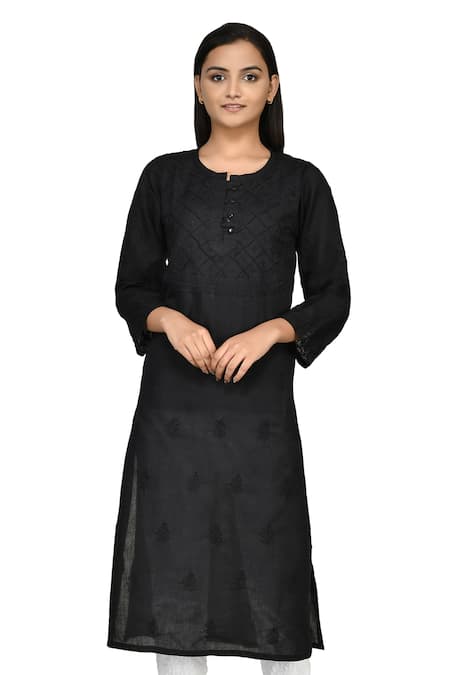 The Chikankarists Cotton Chikankari Kurta 