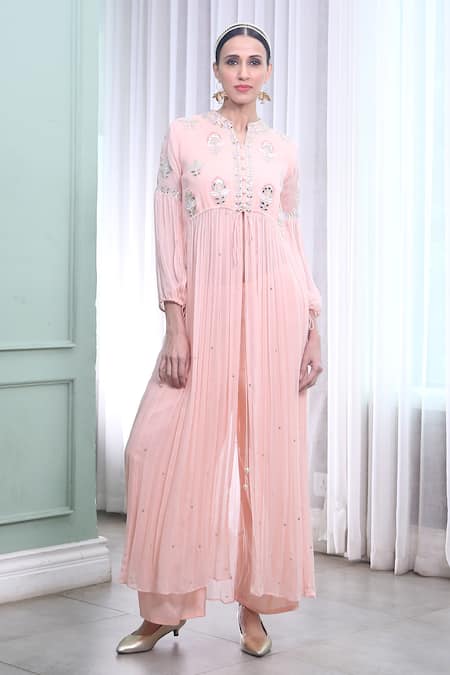 Seams Pret And Couture Chloe Embroidered Kurta & Palazzo Set 