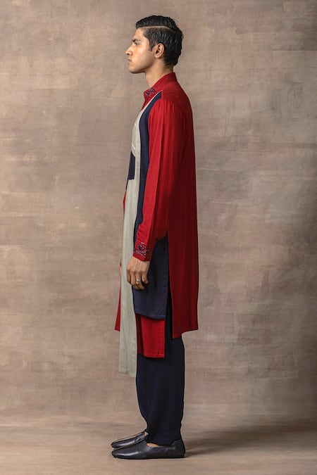 Buy Sarab Khanijou Multi Color Moss Crepe Plain Pintuck Kurta Set Online at Aza Fashions Buy_Sarab Khanijou_Multi Color Moss Crepe Plain Pintuck Kurta Set _Online_at_Aza_Fashions