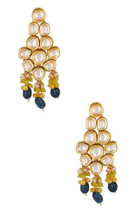ChhavI'S Jewels Gold Plated Stones, Beads Kundan Choker Set Online at Aza Fashions ChhavI'S Jewels_Gold Plated Stones, Beads Kundan Choker Set _Online_at_Aza_Fashions