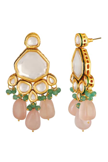 Buy_ChhavI'S Jewels_Gold Plated Stones, Beads Kundan Choker Set _Online_at_Aza_Fashions