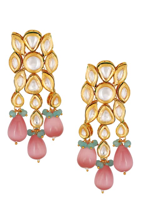 ChhavI'S Jewels_Gold Plated Stones, Beads Kundan Choker Set _Online_at_Aza_Fashions