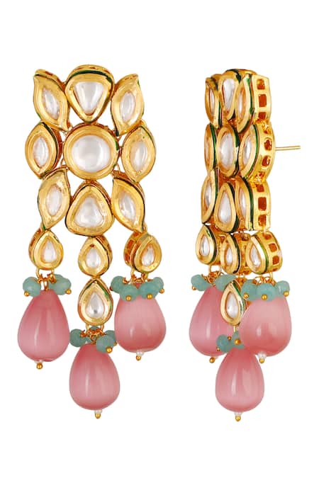 Buy_ChhavI'S Jewels_Gold Plated Stones, Beads Kundan Choker Set _Online_at_Aza_Fashions