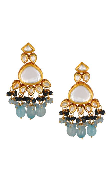 ChhavI'S Jewels_Gold Plated Stones, Beads Kundan Choker Set _Online_at_Aza_Fashions