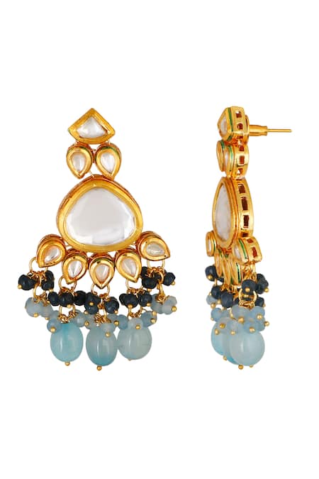 Buy_ChhavI'S Jewels_Gold Plated Stones, Beads Kundan Choker Set _Online_at_Aza_Fashions