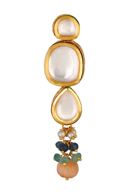 ChhavI'S Jewels Gold Plated Stones, Beads Kundan Choker Set at Aza Fashions ChhavI'S Jewels_Gold Plated Stones, Beads Kundan Choker Set _at_Aza_Fashions