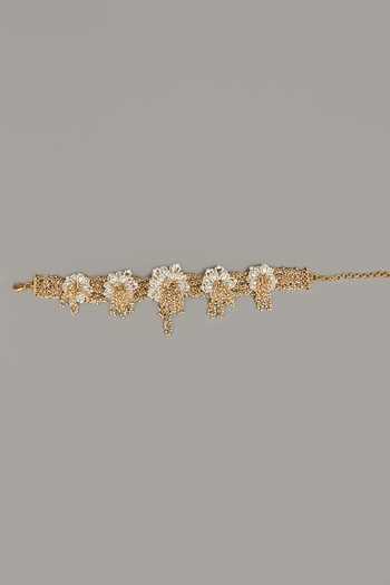 House Of D"Oro Gold Plated Pearls Embellished Choker Online at Aza Fashions House Of D"Oro_Gold Plated Pearls Embellished Choker _Online_at_Aza_Fashions