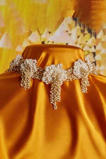 Buy House Of D"Oro Gold Plated Pearls Embellished Choker Online at Aza Fashions Buy_House Of D"Oro_Gold Plated Pearls Embellished Choker _Online_at_Aza_Fashions