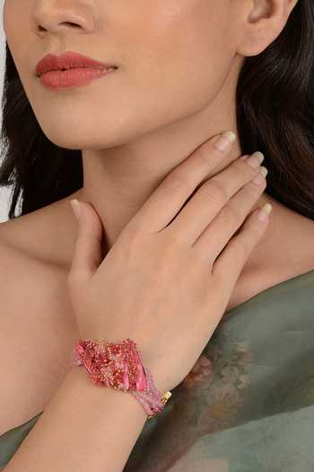 House Of D"Oro Begonia Statement Cluster Stone Bracelet 