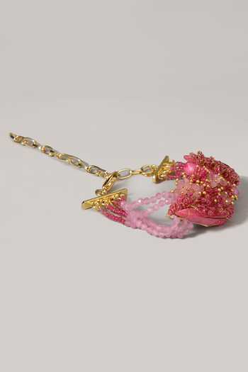 Buy House Of D"Oro Pink Stone And Beads Begonia Statement Cluster Bracelet Online at Aza Fashions Buy_House Of D"Oro_Pink Stone And Beads Begonia Statement Cluster Bracelet _Online_at_Aza_Fashions