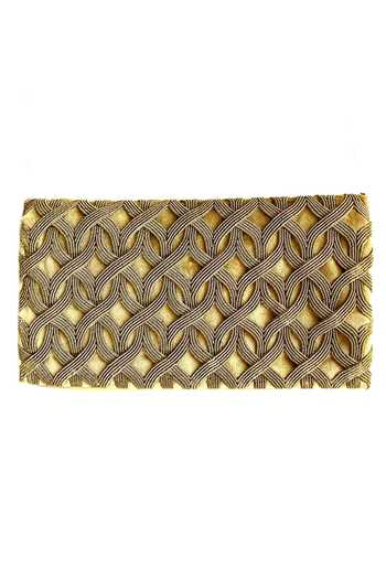 Kokommo_Gold Embroidery The Alhambra Clutch _Online_at_Aza_Fashions