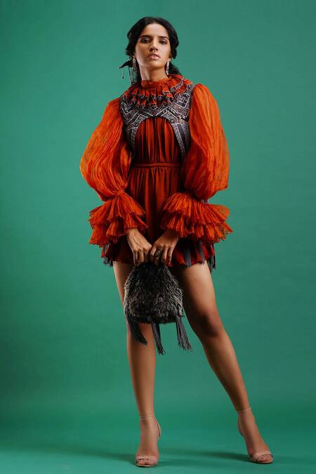 Buy Nidhi Yasha Grey Viscose Embellished Jacket Online at Aza Fashions Buy_Nidhi Yasha_Grey Viscose Embellished Jacket _Online_at_Aza_Fashions