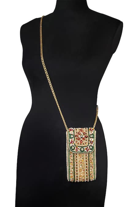 Buy Lovetobag Red Embroidery, Beads, Stones Amara Mobile Pouch Online at Aza Fashions Buy_Lovetobag_Red Embroidery, Beads, Stones Amara Mobile Pouch _Online_at_Aza_Fashions