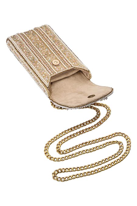 Buy_Lovetobag_Multi Color Embroidery, Beads, Sequins Amara Mobile Pouch _Online_at_Aza_Fashions
