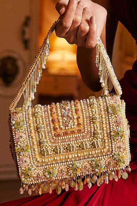 Silk Embroidered Clutch Bag – Sarang