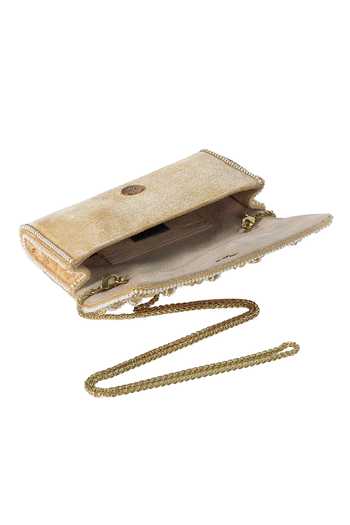 Shop_Lovetobag_Gold Beads, Embroidery Amara Clutch With Handle _Online_at_Aza_Fashions