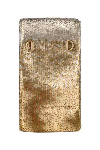 Buy_Lovetobag_Gold Crystals, Beads Eclat Mobile Pouch _Online_at_Aza_Fashions