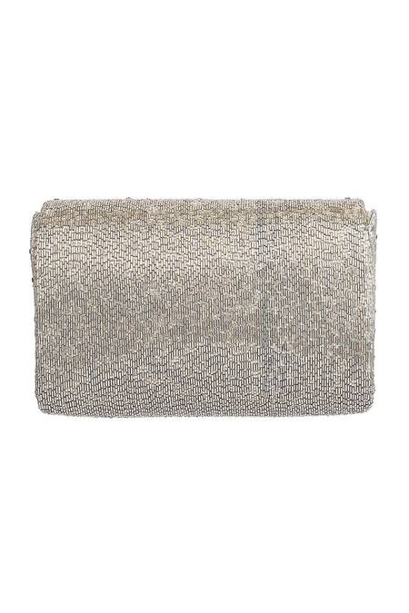 Buy Lovetobag Silver Embellished Flapover Clutch Online at Aza Fashions Buy_Lovetobag_Silver Embellished Flapover Clutch _Online_at_Aza_Fashions