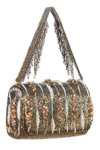 Shop Lovetobag Silver Embellished Nora Flapover Clutch at Aza Fashions Shop_Lovetobag_Silver Embellished Nora Flapover Clutch _at_Aza_Fashions