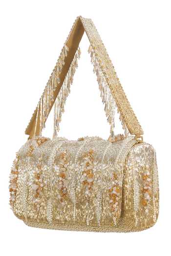 Shop Lovetobag Silver Embellished Nora Flapover Clutch at Aza Fashions Shop_Lovetobag_Silver Embellished Nora Flapover Clutch _at_Aza_Fashions