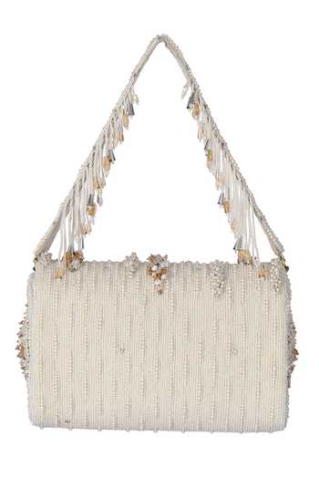 Shop Lovetobag Ivory Embellished Nora Flapover Clutch Online at Aza Fashions Shop_Lovetobag_Ivory Embellished Nora Flapover Clutch _Online_at_Aza_Fashions