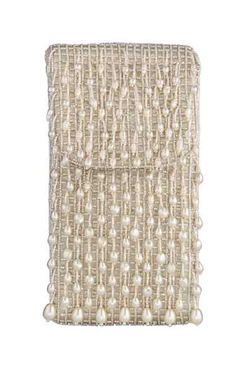 Buy_Lovetobag_Ivory Embellished Opal Mobile Pouch _Online_at_Aza_Fashions