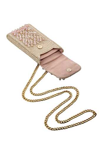 Buy_Lovetobag_Pink Embellished Opal Mobile Pouch _Online_at_Aza_Fashions