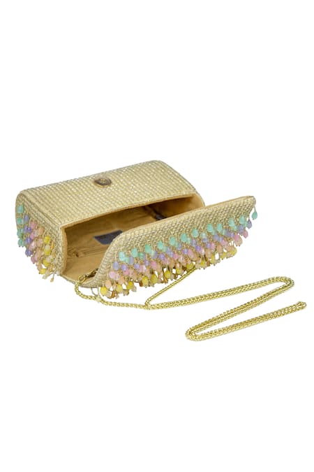Lovetobag_Multi Color Embellished Opal Flapover Clutch _Online_at_Aza_Fashions