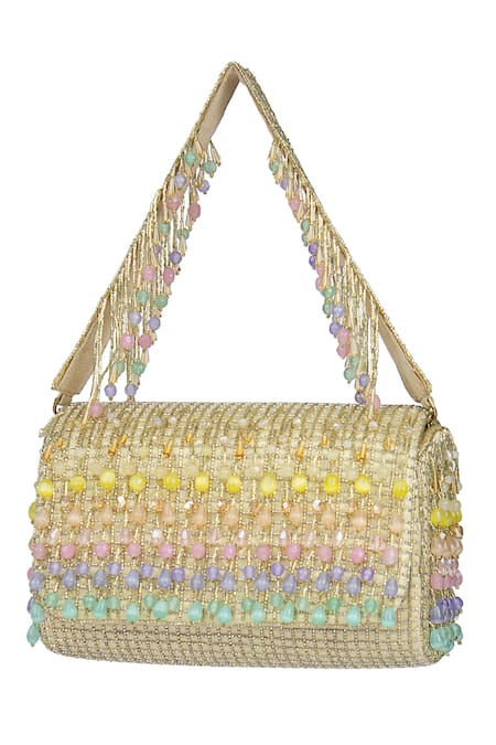 Buy_Lovetobag_Multi Color Embellished Opal Flapover Clutch _Online_at_Aza_Fashions