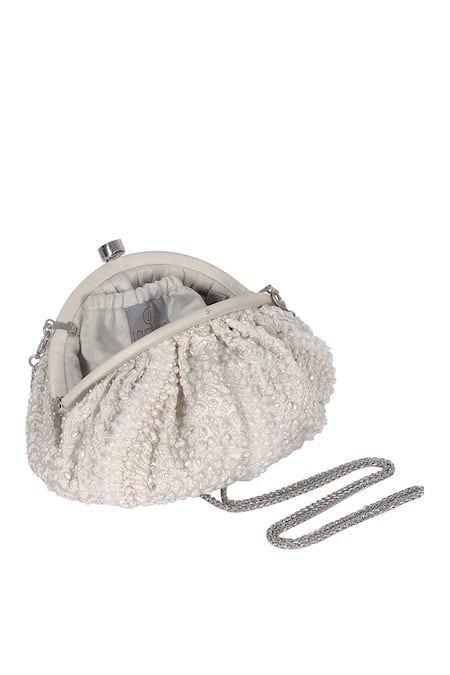 Buy_Lovetobag_Ivory Embellished Veira Soft Pouch _Online_at_Aza_Fashions