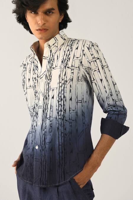 Shop_Countrymade_Multi Color Linen Cotton Tie-dye Shirt_Online_at_Aza_Fashions