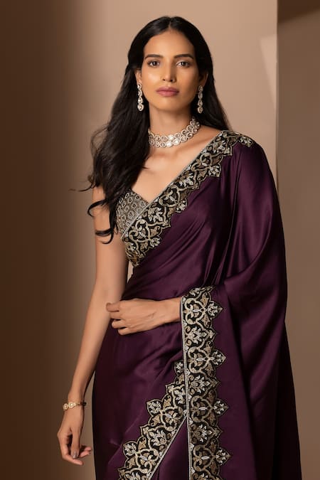 Lavender Purple Woven Soft Silk Saree - Clothsvilla