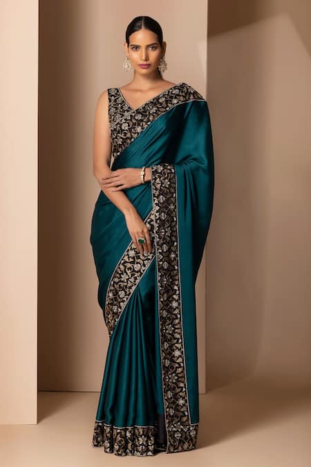 Chhaya Mehrotra Silk Satin Saree with Blouse 