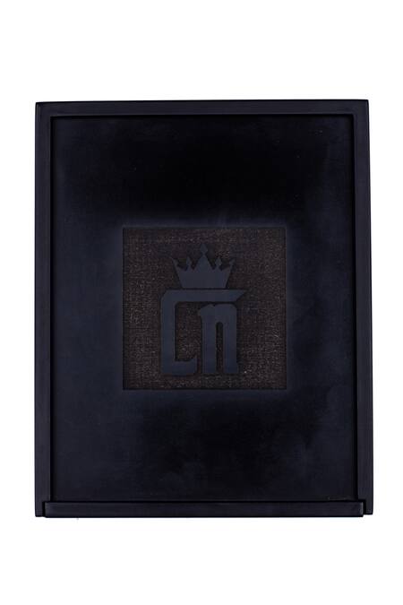 Cosa Nostraa_Gold Buddha Myth Cufflink Brooch And Lapel Pin Set_at_Aza_Fashions