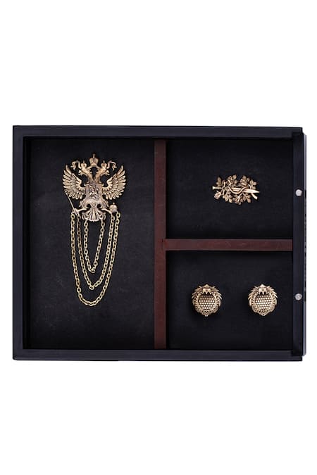 Cosa Nostraa Duo Phoenix Cufflink Brooch & Lapel Pin Set 