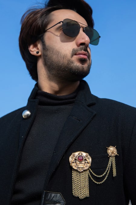 Cosa Nostraa Royal Club Cufflink Brooch & Lapel Pin Set 