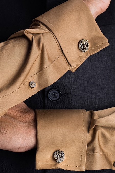 Cosa Nostraa Mushy Cufflink Brooch & Lapel Pin Set 