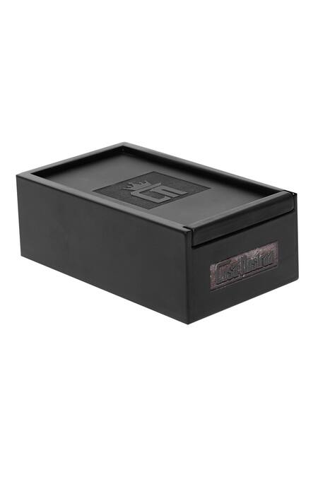 Cosa Nostraa Gold Buddha Brooch And Dragonfly Collar Tips Set at Aza Fashions Cosa Nostraa_Gold Buddha Brooch And Dragonfly Collar Tips Set _at_Aza_Fashions