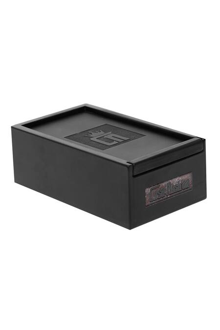 Cosa Nostraa Gold Stone Buddha Brooch And Butterfly Collar Tips Set at Aza Fashions Cosa Nostraa_Gold Stone Buddha Brooch And Butterfly Collar Tips Set _at_Aza_Fashions