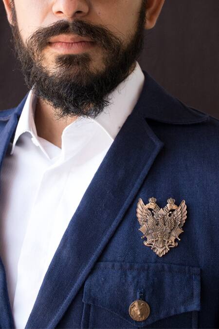 Cosa Nostraa Phoenix Brooch & Collar Tips Set 