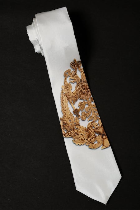 Shop Cosa Nostraa Gold Printed The Whimsical Alta Moda Box at Aza Fashions Shop_Cosa Nostraa_Gold Printed The Whimsical Alta Moda Box _at_Aza_Fashions