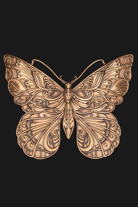 Shop Cosa Nostraa Gold Printed The Cavalier Black Box at Aza Fashions Shop_Cosa Nostraa_Gold Printed The Cavalier Black Box _at_Aza_Fashions