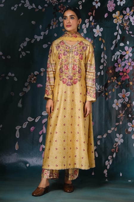 Label Niti Bothra Floral Print Kurta Palazzo Set 