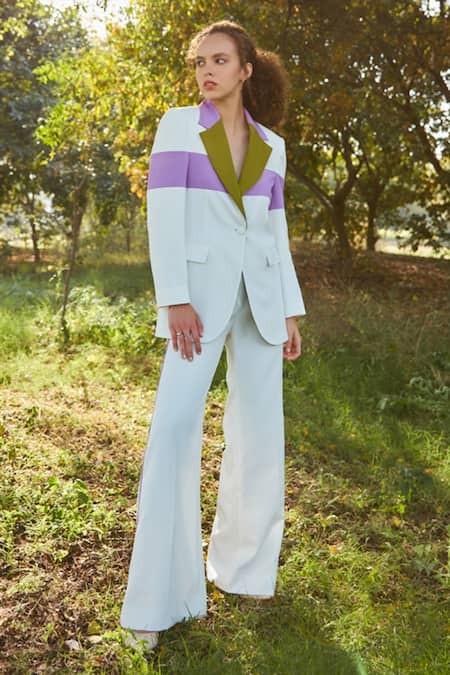 Loose Cropped White Linen Trousers By GRIZAS - Stuff Fashion London