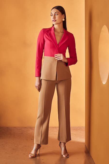 Buy online High Rise Color Block Track Pant from bottom wear for Women by  Pkr Sports for ₹409 at 59% off | 2024 Limeroad.com