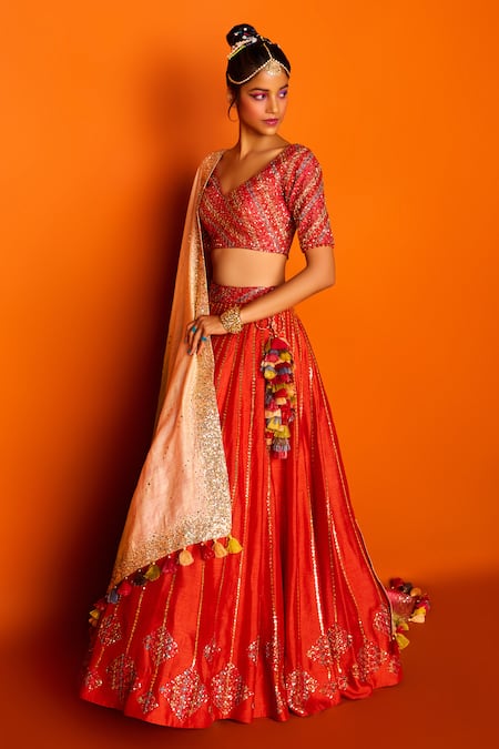 Loka by Veerali Raveshia Asavri Bridal Lehenga Set 